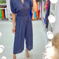 🔥 48% RABATT🔥 Jumpsuit med prickigt tryck och elastisk midja