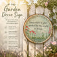 Placa de parede de jardim vintage