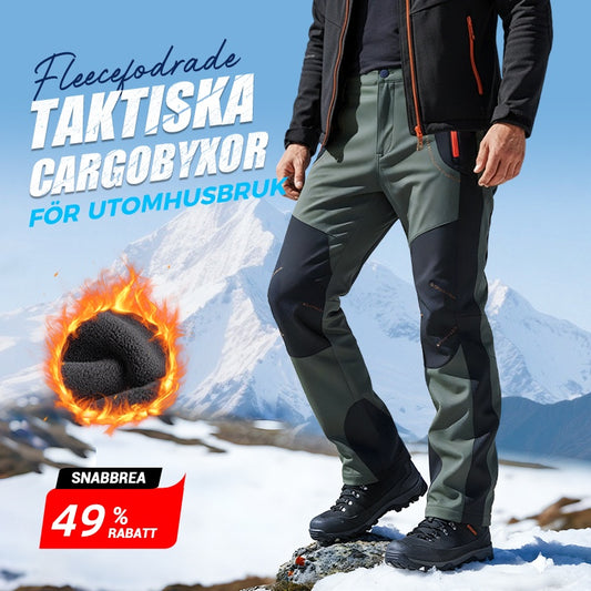 Vindtäta, vattentäta, varma vandringsbyxor med elastisk midja