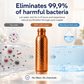 ❄️Summer Fresh com 50% de desconto!💧Garrafa de água premium feita de cobre maciço a 100% – sem plástico e inspirada na Ayurveda