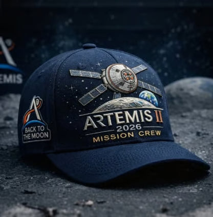✨Högklassigt hantverk i handtryck - 🌕Artemis II Lunar Mission Commemorative Cap