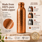 ❄️Summer Fresh com 50% de desconto!💧Garrafa de água premium feita de cobre maciço a 100% – sem plástico e inspirada na Ayurveda