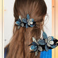 ✨Haarklammern Doppelte Blume Strass