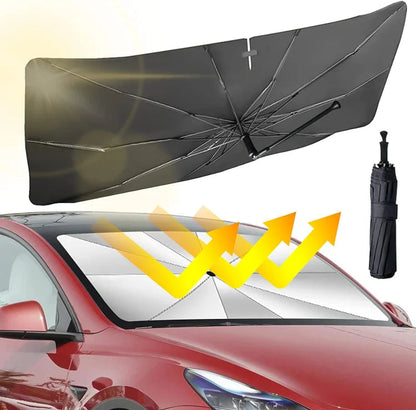 ☀️ 49% RABATT NU!🚗 Sammenlegbart Bilvinduskyld – Blokkerer UV & Varme – Beskytter Dashbord & Interiør 🛡️