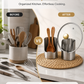 🍳 50% DE DESCONTO AGORA! 🧺 Suporte multifuncional para utensílios de cozinha – Em aço inoxidável, ocupa pouco espaço e é resistente – Mantém as bancadas arrumadas e organizadas ✨