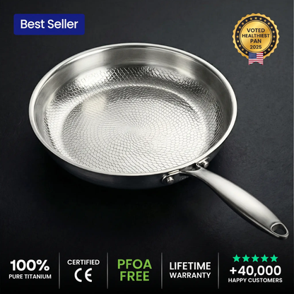 🎃Oferta de Halloween com 50% de desconto!🍳Frigideira de titânio 100% puro para uma cozinha livre de toxinas.