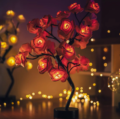 🌹 LED-rosdekorationslampa-🎁Den perfekta romantiska presenten