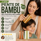 🎋 50% DE DESCONTO! Pente de bambu de dupla face com dentes finos | Elimina piolhos e caspa | Pega ergonómica | Para todos os tipos de cabelo | Para adultos, crianças e animais de estimação 🌿✨