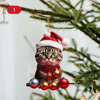 🐱Hängande Kattprydnad för Julgran🎄✨