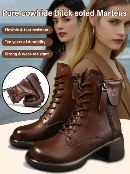 🎈Vinterrea🎈 Tidsbegränsad 50% rabatt! 💕 Den perfekta presenten – Vintage brittiska ankelboots