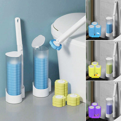 ✨🧼Engångstoalettrengöringssystem - Antibakteriell Gel med Avtagbar Borste för Djuprengöring och Hygien
