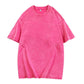 👚👕Unisex/lös retro enfärgad kortärmad topp