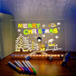 🎁 Den perfekta presenten till dem – whiteboard-anslagstavla med LED-utskrift: 7 färger, mjuk belysning och justerbart stativ! ✨