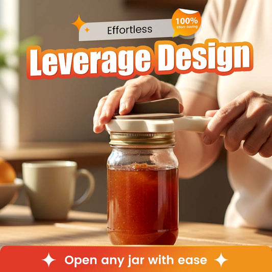 🔥4-i-1 multifunktionell, avstressningsfri burköppnare