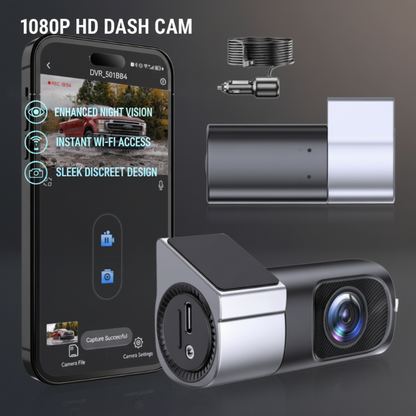 💖1080P HD Bilkamera med Wi-Fi och Mörkerseende