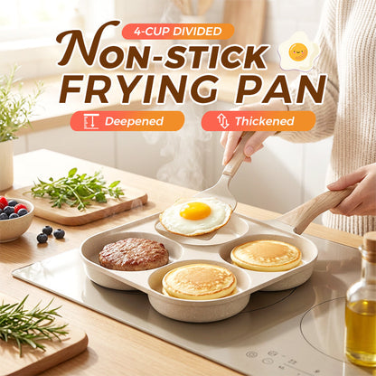 💞4-facks stekpanna med non-stick-beläggning för frukost🍽️