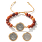 💥Unisex Adjustable Wooden Beads St Benedict Bracelet