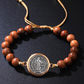 💥Unisex Adjustable Wooden Beads St Benedict Bracelet