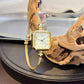 🧭Chic armbandsklocka med öppen manschett med fyrkantig urtavla