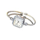🧭Chic armbandsklocka med öppen manschett med fyrkantig urtavla