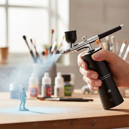 ✨Bärbart sladdlöst airbrush-kit med kompressor