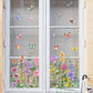 ✨SISTA DAGEN REA 50 % RABATT!💐Färgglad blomsterbukett fönsterdekal🖼️