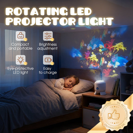 🌊 49% RABATT NU! ✨ Magisk Projektor – Roterande & Dynamisk Ljusbild, Perfekt För Fönster & Vägg, Skapar En Magisk Atmosfär 🐠