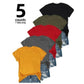 5-pack mångsidiga enfärgade T-shirts