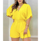 Somrig Casual Jumpsuit med Elastisk Midja