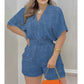 Somrig Casual Jumpsuit med Elastisk Midja