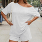 2-delat set med off-shoulder-motiv för kvinnor