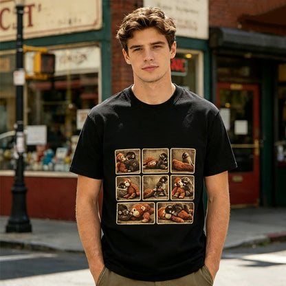 ”Punch” –  T-shirt med apamönster