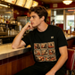 ”Punch” –  T-shirt med apamönster