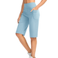 Damshorts med hög midja och fickor