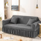 Bubble Texture Elastic Ruffled Sofa Cover