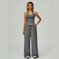 👗 49% RABATT ✨ | 2-delat Set – Halterneck Topp & Vida Byxor