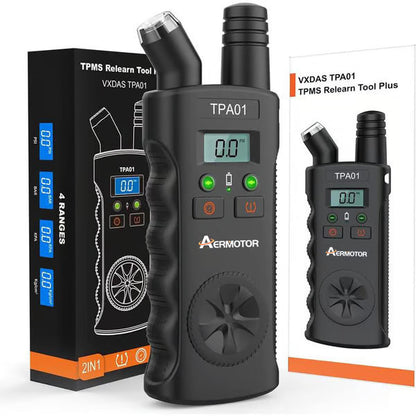 🔥🎁NOVIDADE 50% DE DESCONTO🔥🚗 Ferramenta de Reaprendizado TPMS 2 em 1 e Medidor Digital de Pressão de Pneus