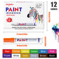 Conjunto de Marcadores de Tinta à Prova d'Água – 12 Cores para Pintura de Letras em Pneus e Projetos DIY