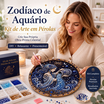 Kit de pintura com pérolas DIY de zodíaco celestial