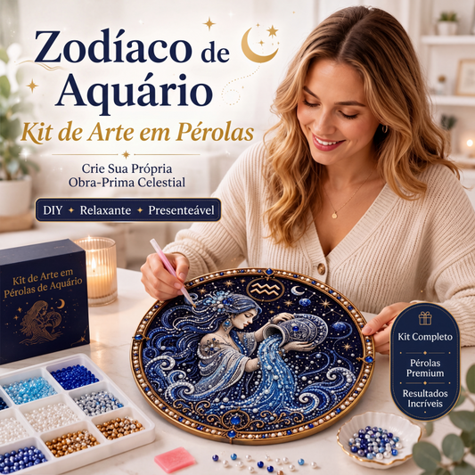 Kit de pintura com pérolas DIY de zodíaco celestial