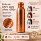 💧Garrafa de Água Premium Feita de 100% Cobre Sólido – Sem Plástico e Inspirada na Ayurveda