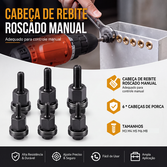 Kit de ferramenta de porca rebite M3 a M12