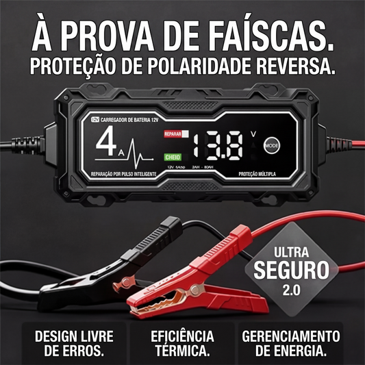 Carregador de Bateria Inteligente e Mantenedor de Bateria