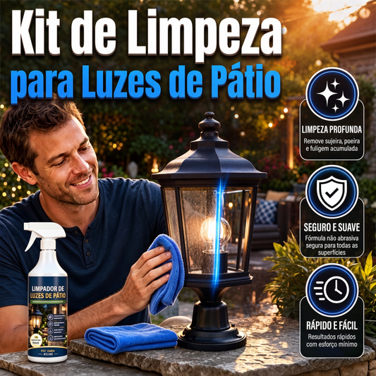 Spray Limpador de Lanternas Externas e Luzes de Jardim