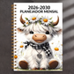 🕒 SÓ HOJE / CONTAGEM REGRESSIVA DE 24H🥰 Planejador Mensal 2026-2030 com Vaca Highland Fofa