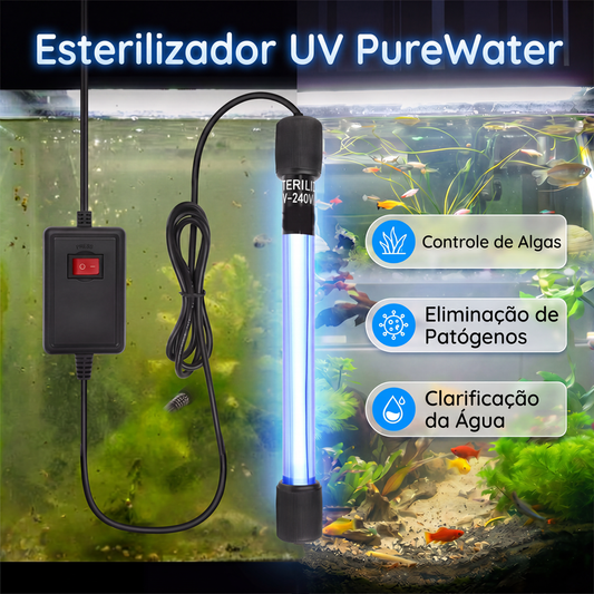 Promoção Quente 50% OFF🔥 Conecte. Mergulhe. Limpe. Esterilizador UV para Aquário – 254nm, Quartzo, 3 a 7 Dias ✨