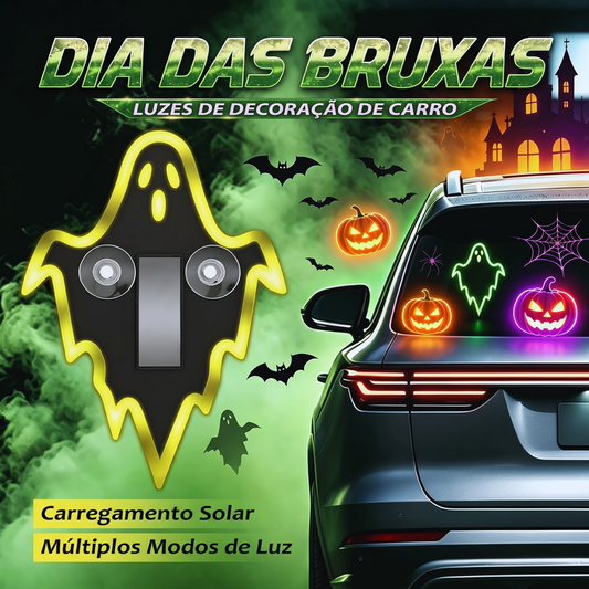 Luz fantasma solar para carro com sensor de movimento inteligente