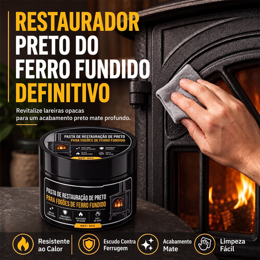 O MAIS VENDIDO DE 2026! Pasta preta de restauração para fogões de ferro fundido – a escolha certa para durar mais e cozinhar melhor. 🎁