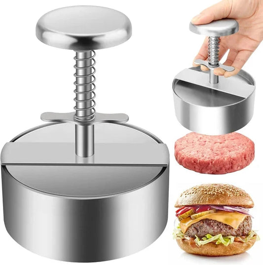 🥳BEST-SELLER DE 2026🧨 Prensa de Carne para Hambúrgueres – Aço Inoxidável 304 de Grau Alimentar – Antiaderente e Resistente à Ferrugem – Seguro para Lavadora de Louças – Perfeita para Festas! 🛡️💨
