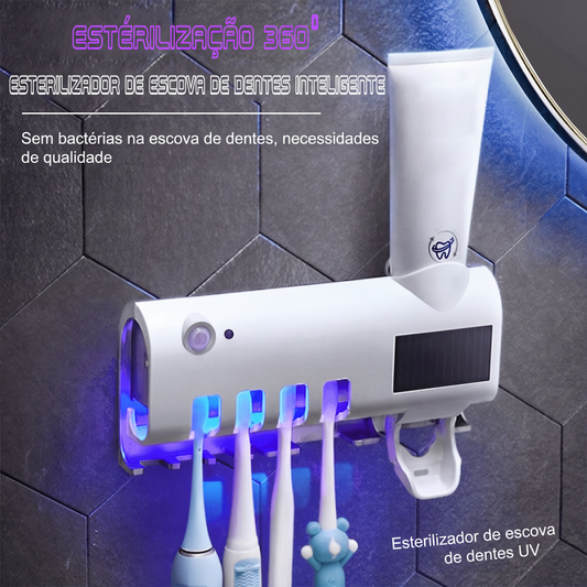 🎈 PROMOÇÃO POR TEMPO LIMITADO – IMPERDÍVEL🦷🚿 Esterilizador e Porta-Escovas de Dentes UV de Parede